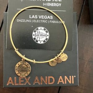 Alex and Ani gold Las Vegas adjustable bracelet
